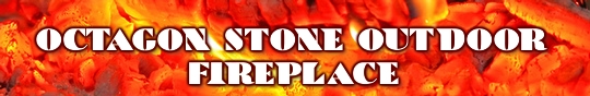 octagon stone outdoor fireplace